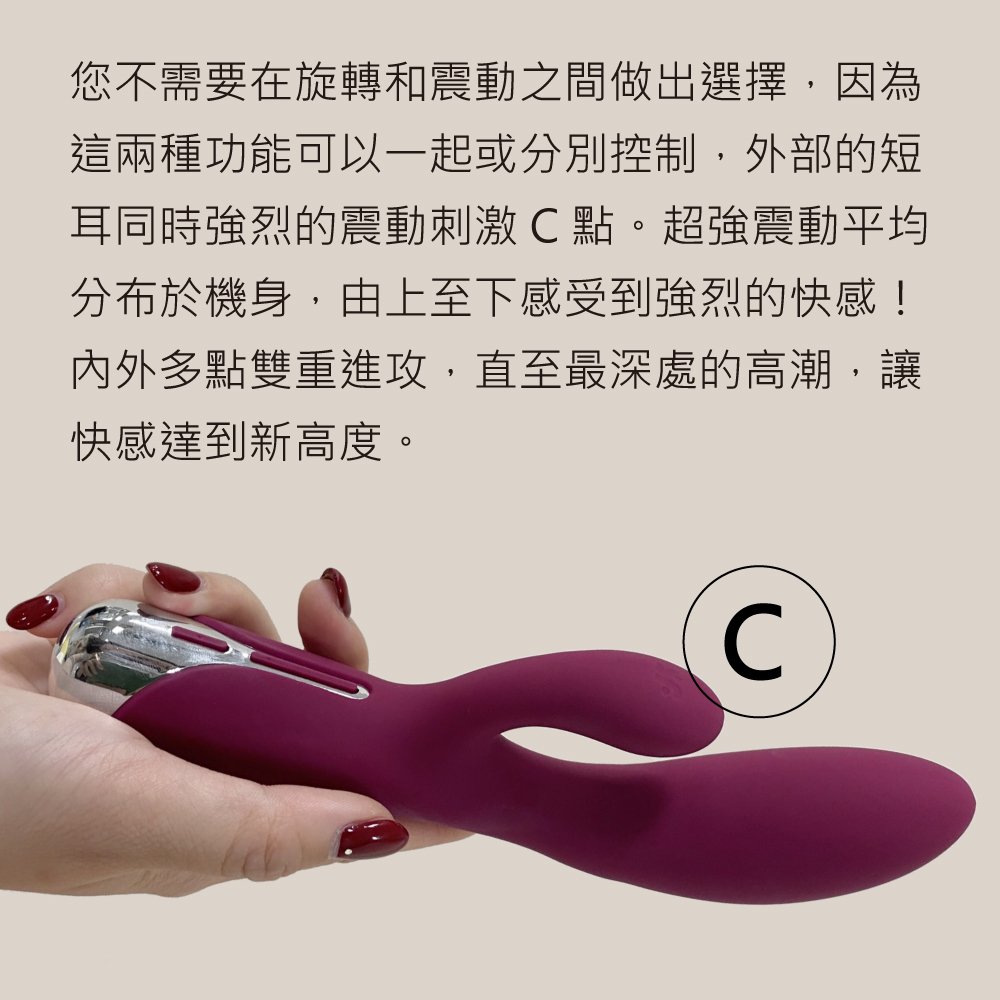 Satisfyer,德國 Satisfyer,Satisfyer 按摩棒,G點按摩棒,高潮按摩棒,兔耳按摩棒,Satisfyer Spinning Rabbit 1,G點按摩器,G點旋轉兔耳按摩棒,兔耳旋轉GC點棒
