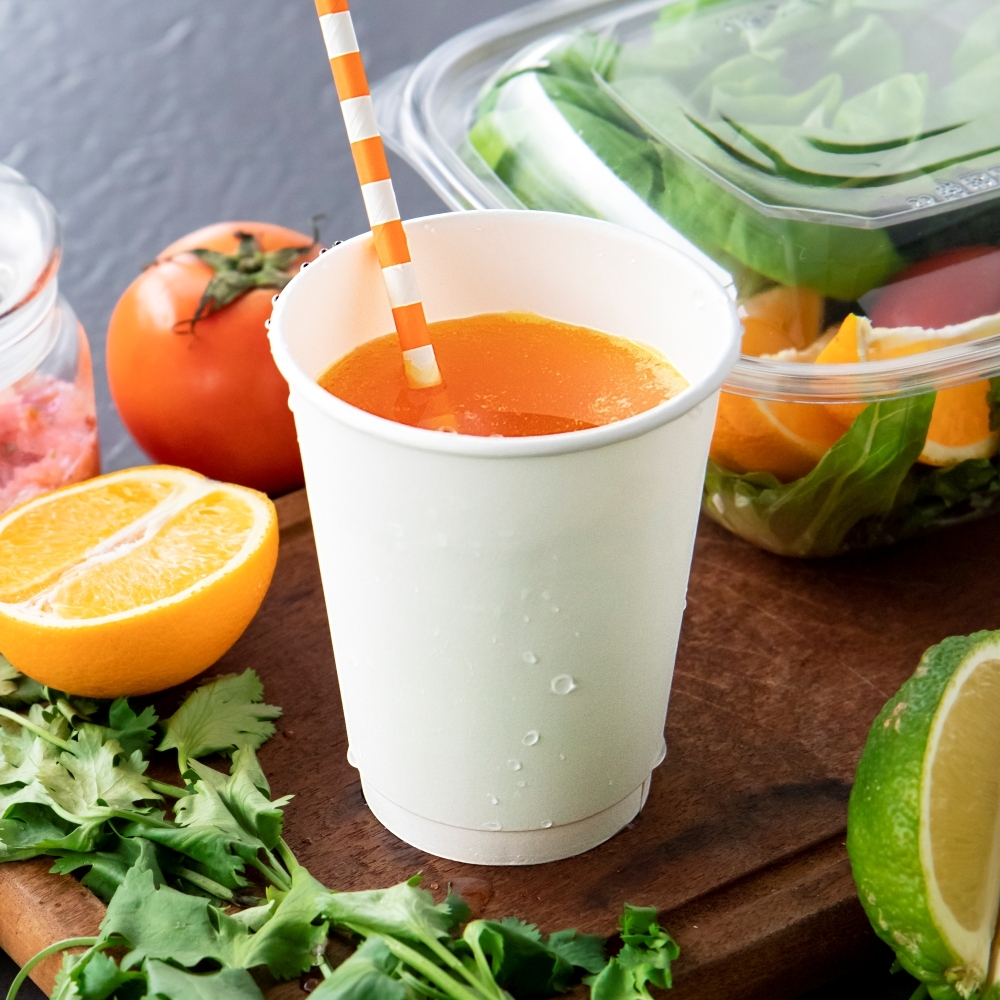 冷熱共用雙層中空杯 12oz 白色