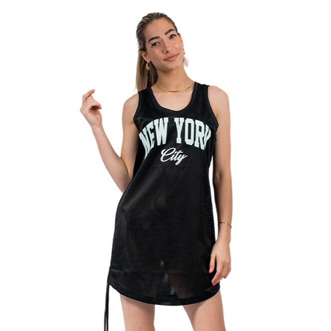 女款- LEGACY 網眼長版球衣背心-黑色（117224-KK001）