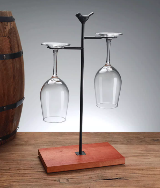 歐式實木紅酒杯架子 - 富貴鳥杯架 (2kg)