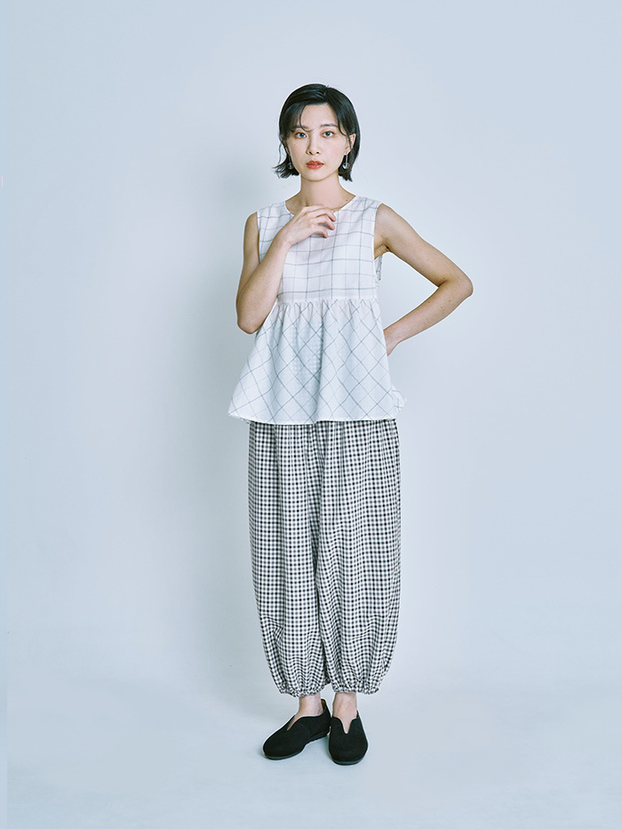 爺爺泡的茶高腰縮口褲-黑豆