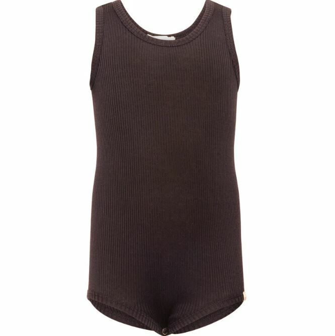 MINIMALISMA 絲綢羅紋背心包屁衣 Bornholm - Cacao