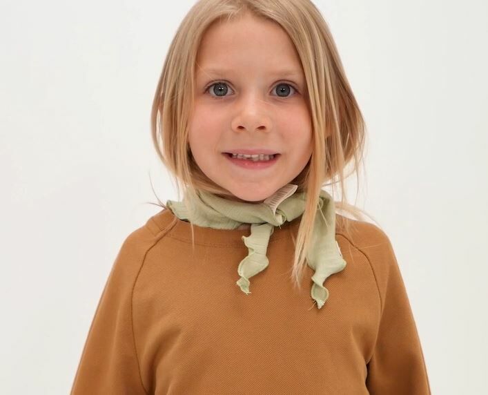 MINIMALISMA 有機棉羅紋領巾 Nuria - Pear Sorbet