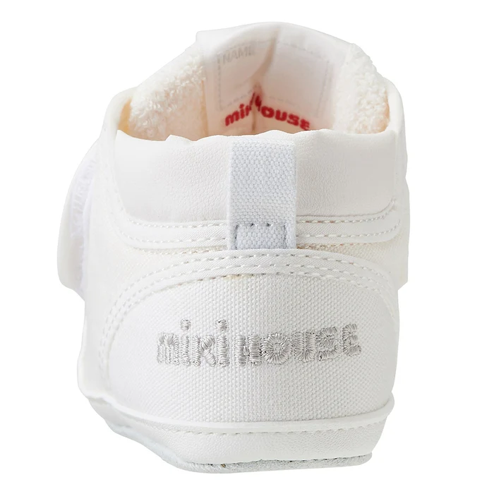 經典鞋帶造型步前鞋-白