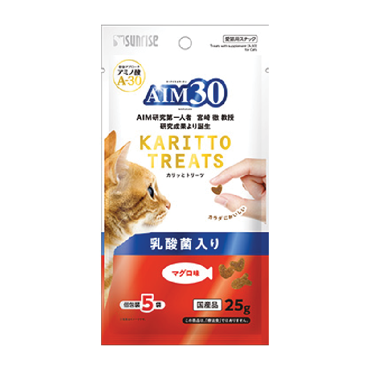 Sunrise Aim30|酥脆貓零食 吞拿魚乳酸菌 腸道護理(5g×5袋) (SUN-5175)