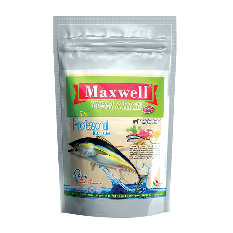 Maxwell®⎜吞拿魚加飯配方狗糧 5lbs (MXA-02-5)