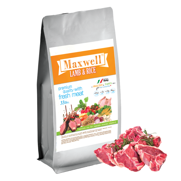Maxwell®丨Lamb & Rice 鮮羊肉飯配方狗糧 33lbs (MXA-01)