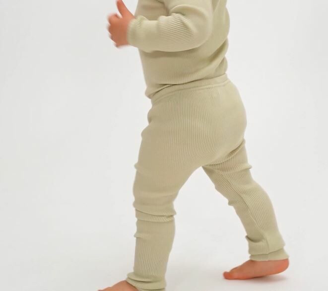 MINIMALISMA 絲綢羅紋長褲 Bieber -Pear Sorbet