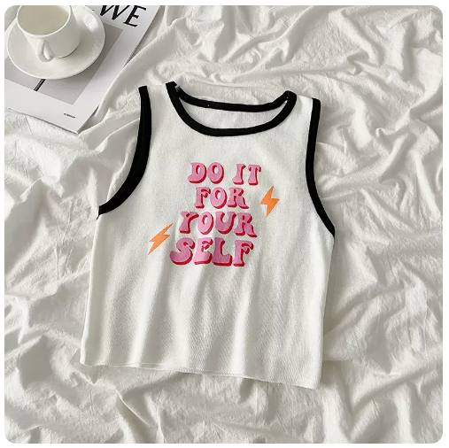 Monogram Vest (White Contrast) (One Size)