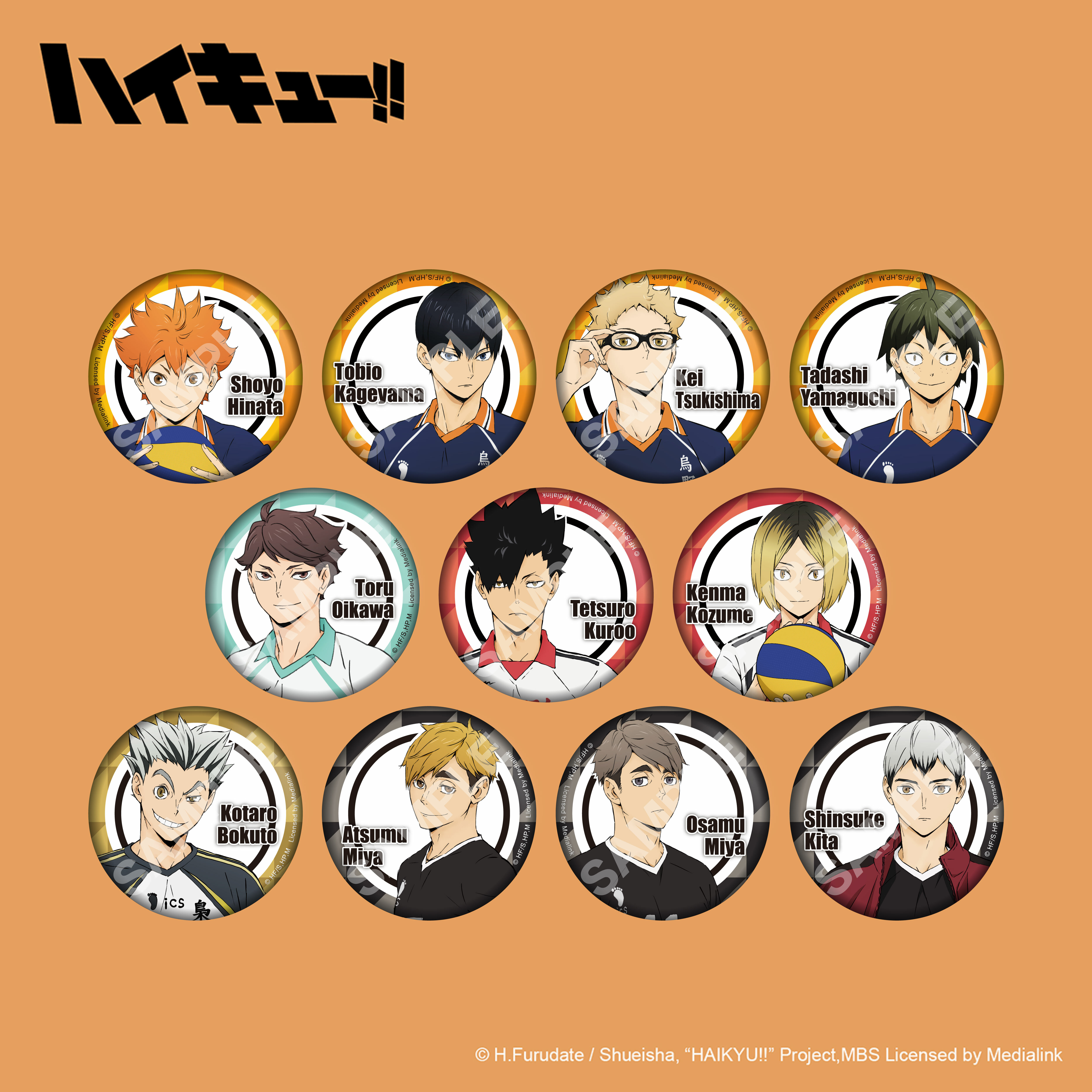 排球少年!!-胸章-(11款)