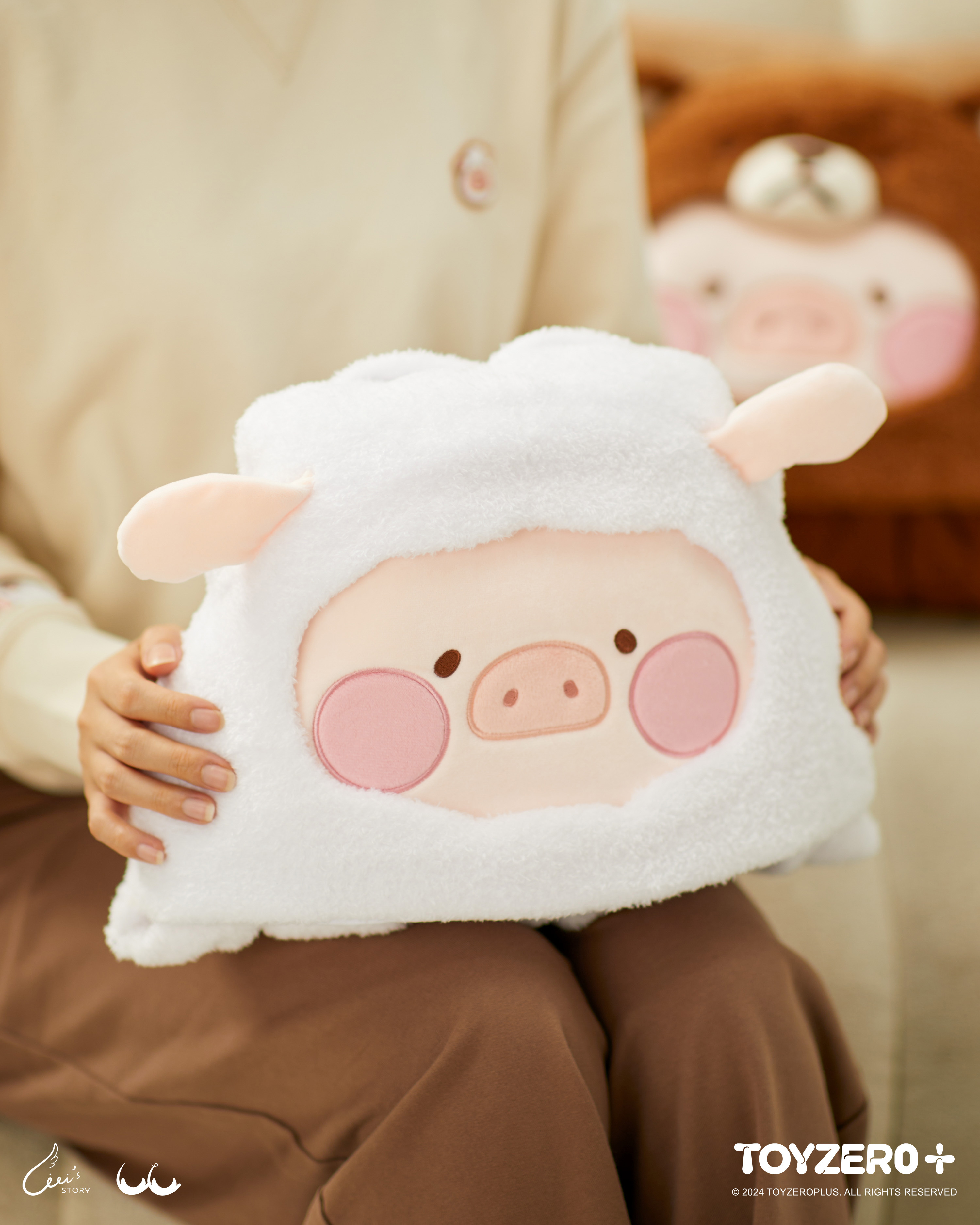 罐頭豬LuLu 變裝系列 - 連帽空調毯 (豬羊)