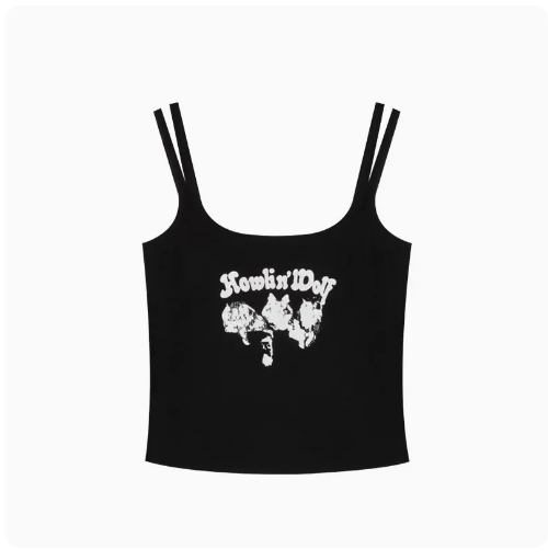 Small camisole (black print) (one size)