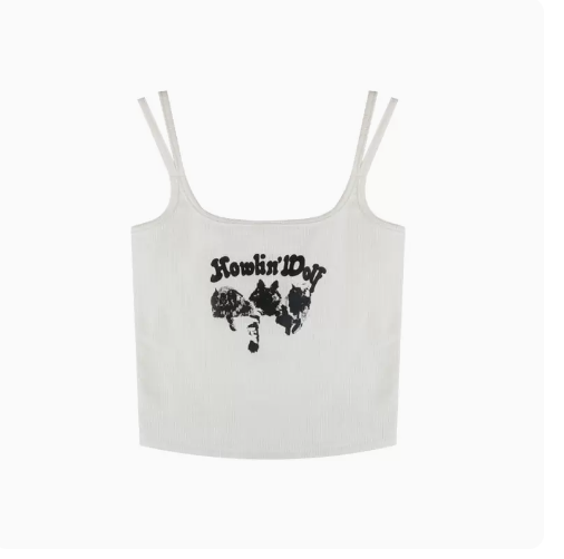Small camisole (white print) (one size)
