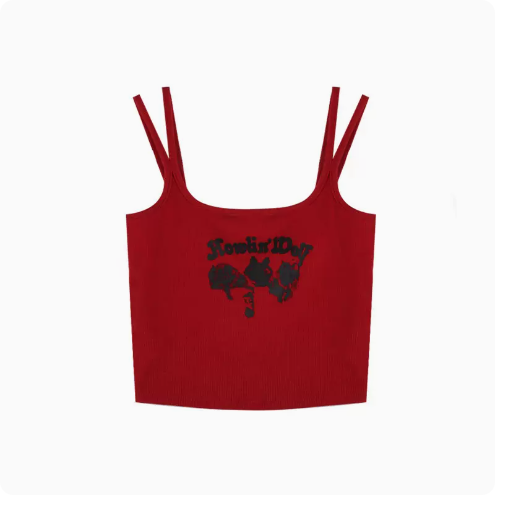 Small camisole (red print) (one size)