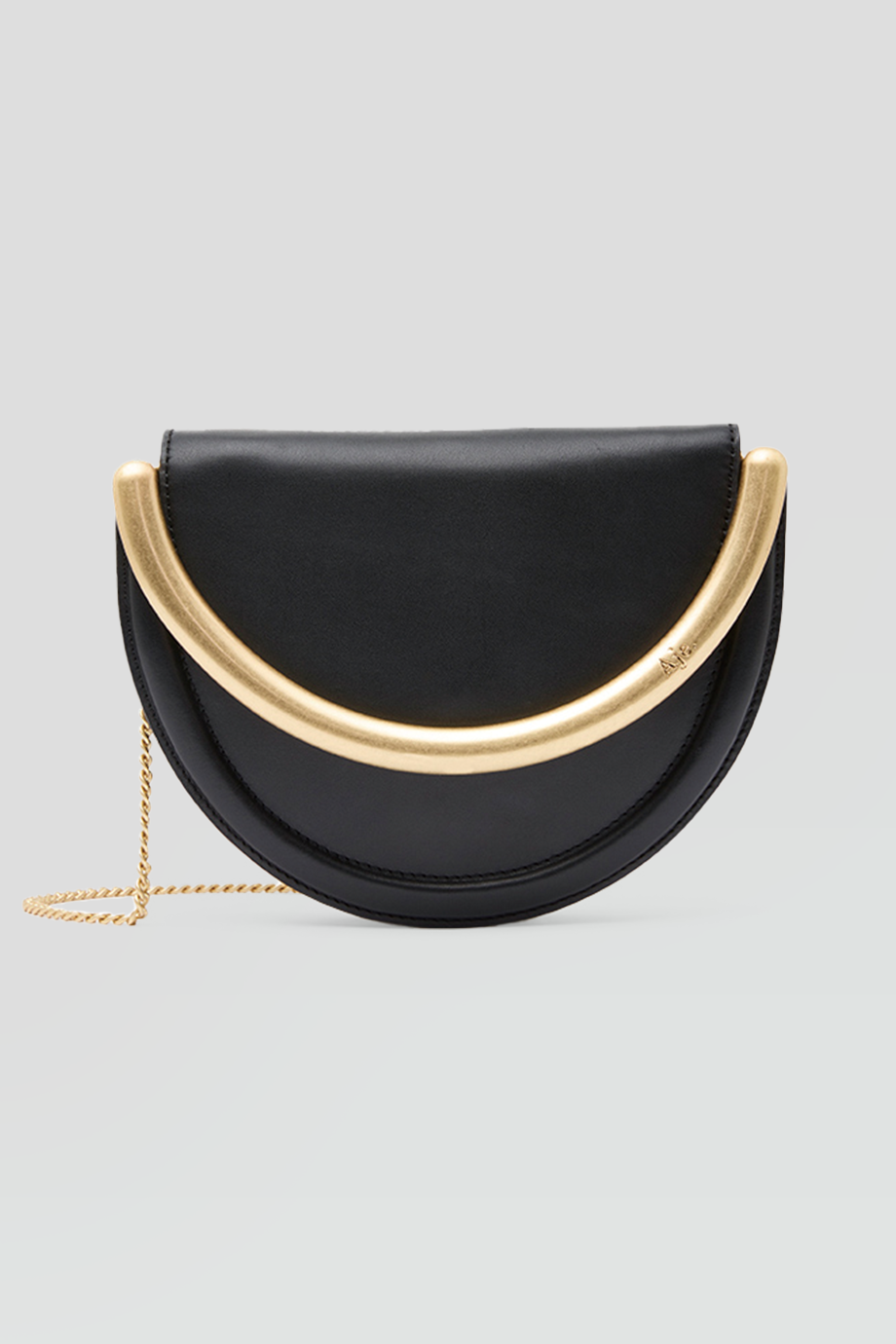 Aje｜NORMA 真皮金屬新月提把斜背包