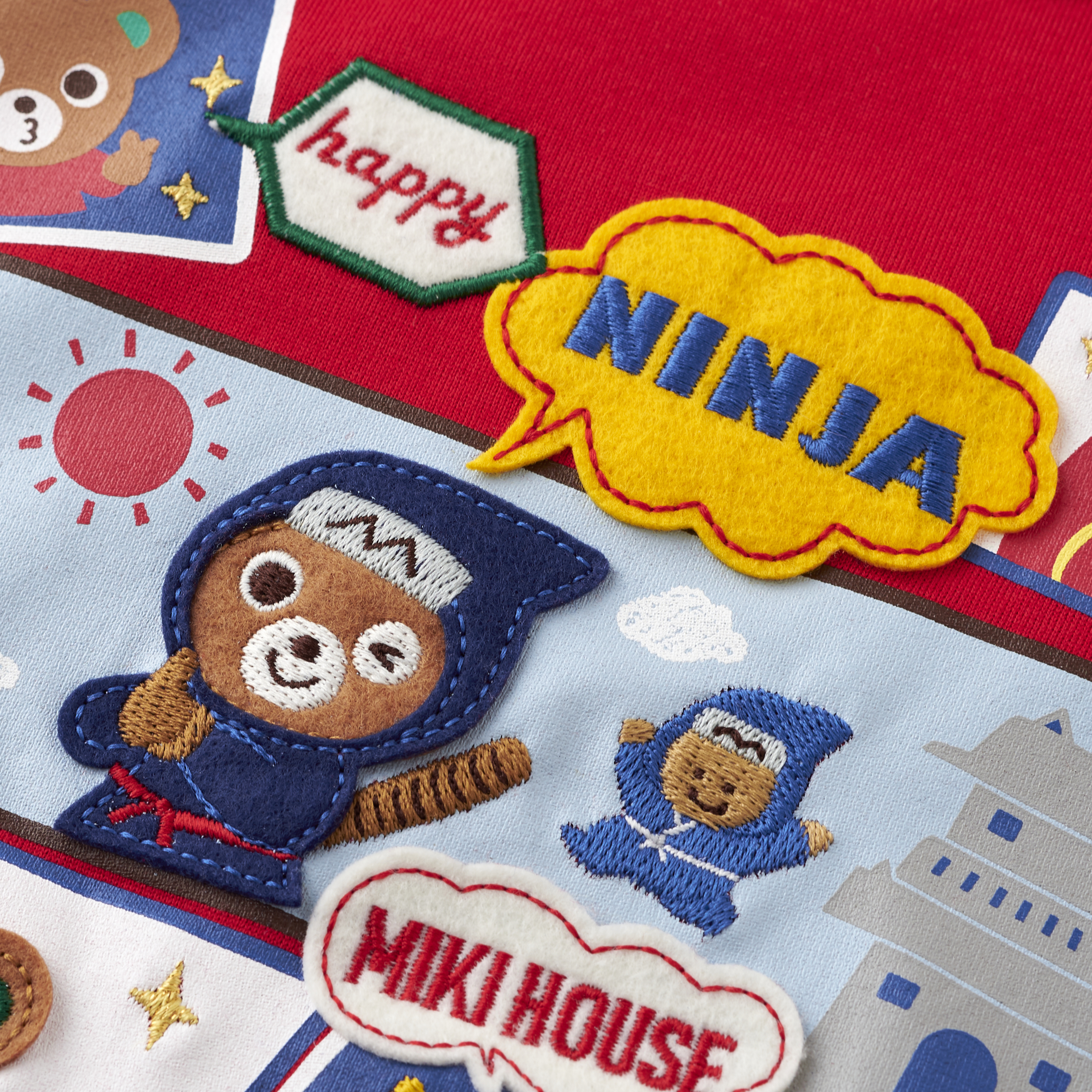 【環遊世界系列-日本】普奇熊忍者短袖T恤-紅