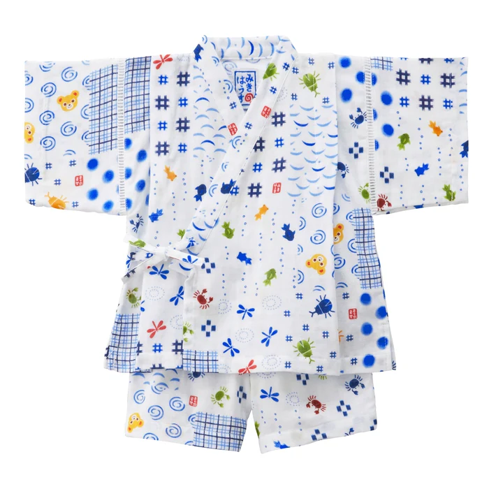 普奇熊甚平套裝-白