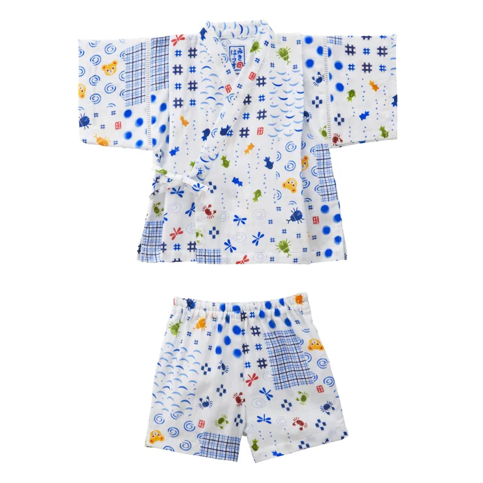 普奇熊甚平套裝-白