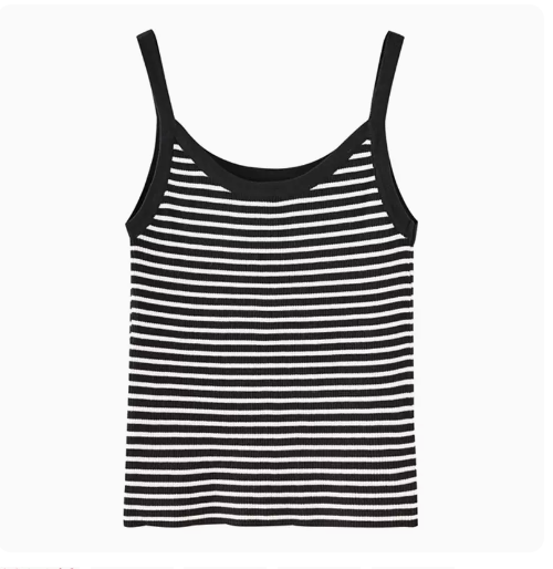Small camisole (black stripes) (one size)