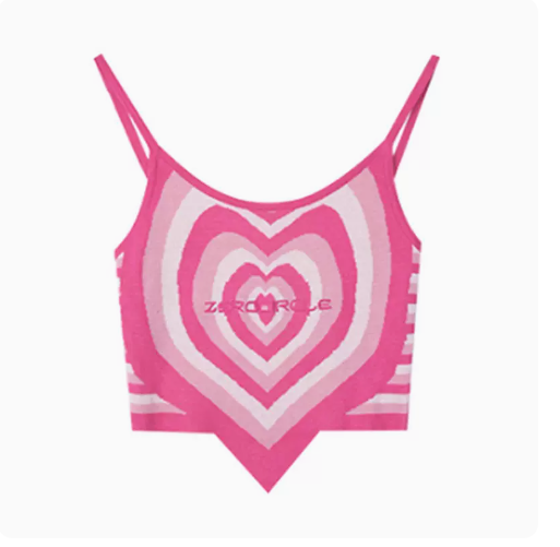 Wear an irregular camisole (pink heart) (one size)