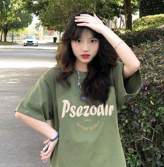 Summer Retro Short Sleeve T (Green) [Size: S-2XL] [Contact Customer Service to Confirm Shipping Size After Placing an Order]