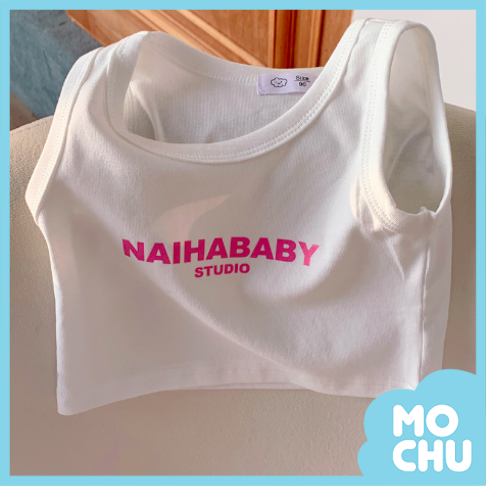 素色字母短版無袖背心(五色)