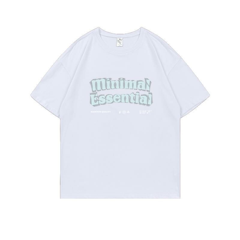 Loose short-sleeved T-shirt (S-4XL white 220g cotton) [Please contact customer service to confirm the shipping size after placing an order] 