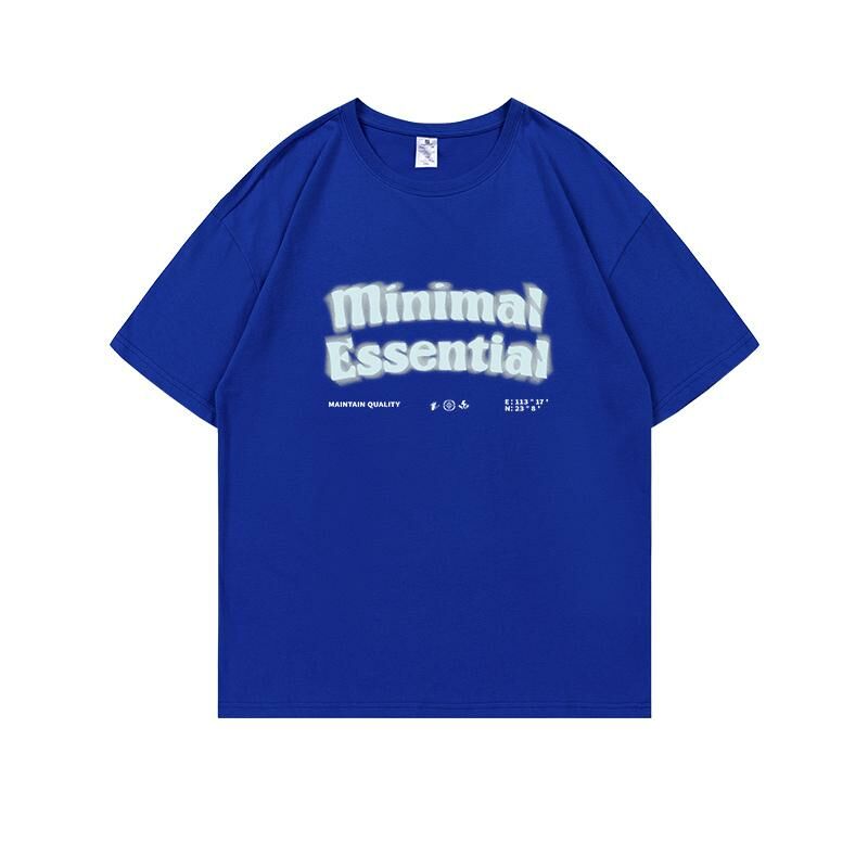 Loose short-sleeved T-shirt (S-4XL Klein Blue 220g cotton) [Please contact customer service to confirm the shipping size after placing an order]