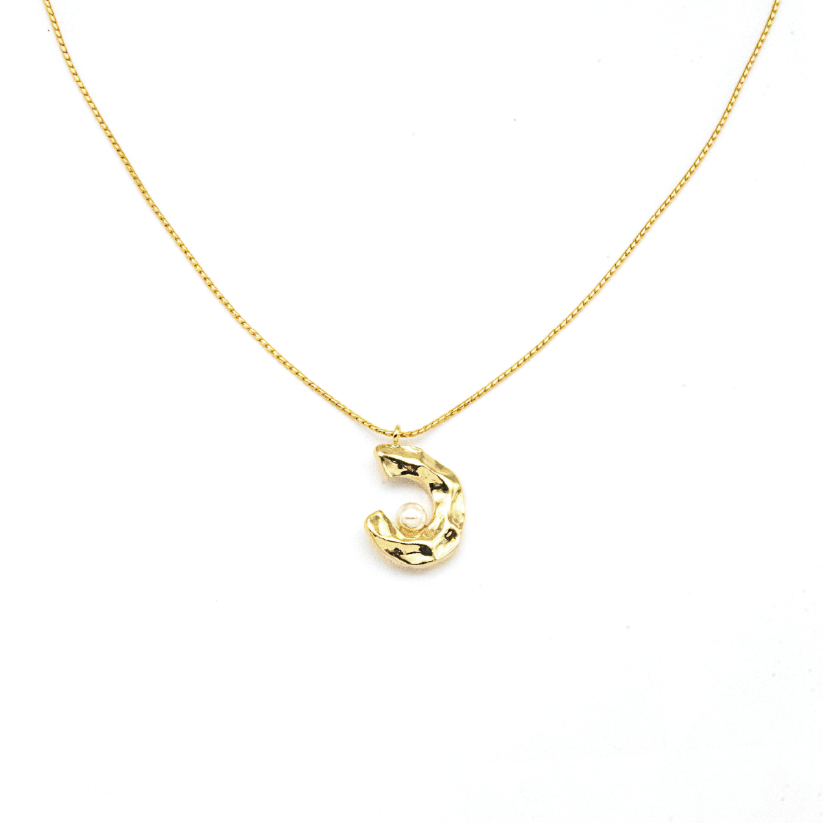 金屬熔岩珍珠項鍊・Necklace (FNC10105)