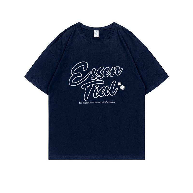 Loose short-sleeved T-shirt (S-4XL black) [Please contact customer service to confirm the shipping size after placing an order] 
