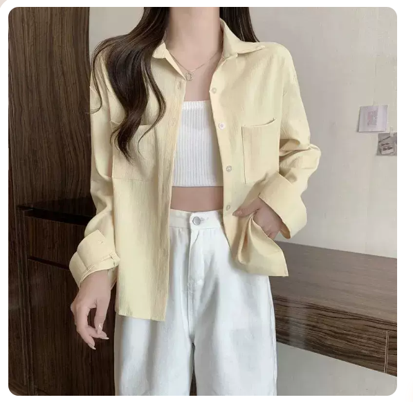 Long Sleeve Shirt (Yellow Size: S-3XL) (Please contact customer service to confirm the shipping size after placing an order)