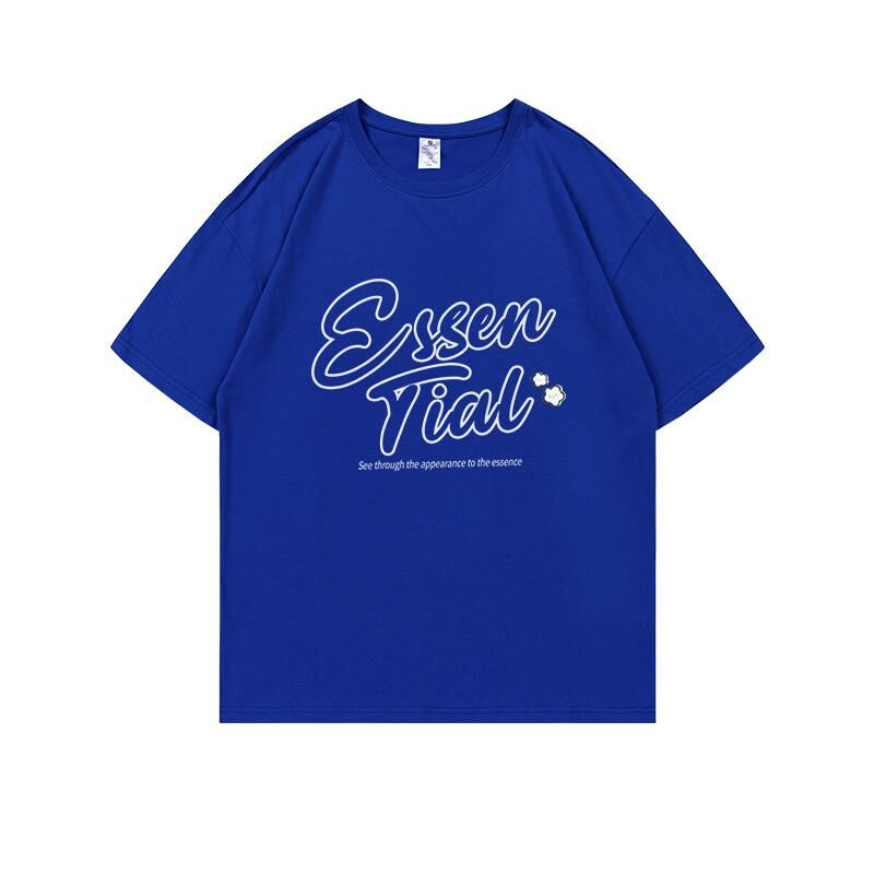 Loose short-sleeved T-shirt (S-4XL Klein Blue) [Please contact customer service to confirm the shipping size after placing an order] 