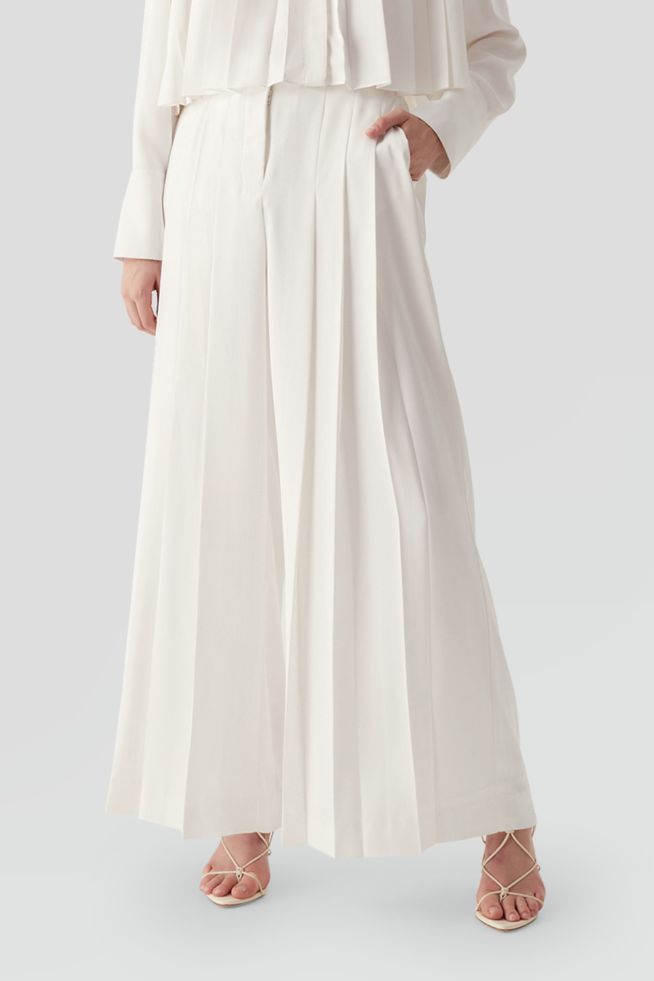 Aje｜ESTRADE 高腰百褶寬褲