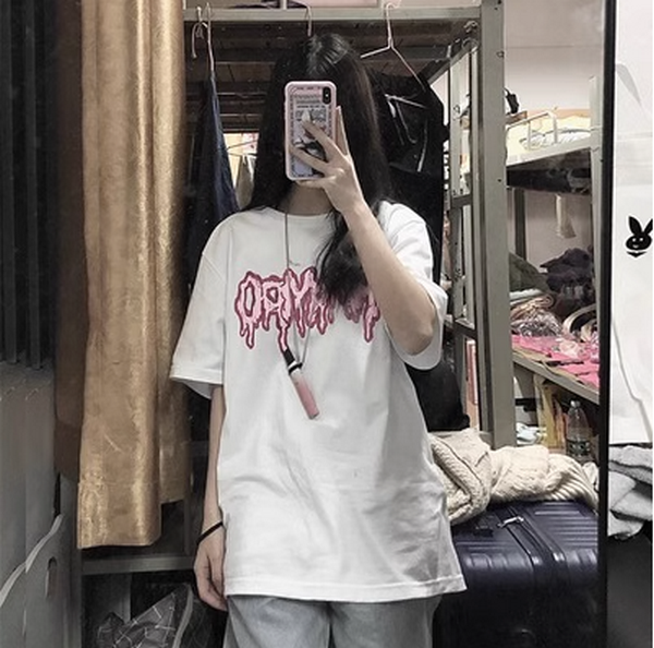 Loose Half Sleeve Base Shirt T-Shirt (415 White) (Size: M-2XL (Contact customer service to confirm shipping size after placing an order))