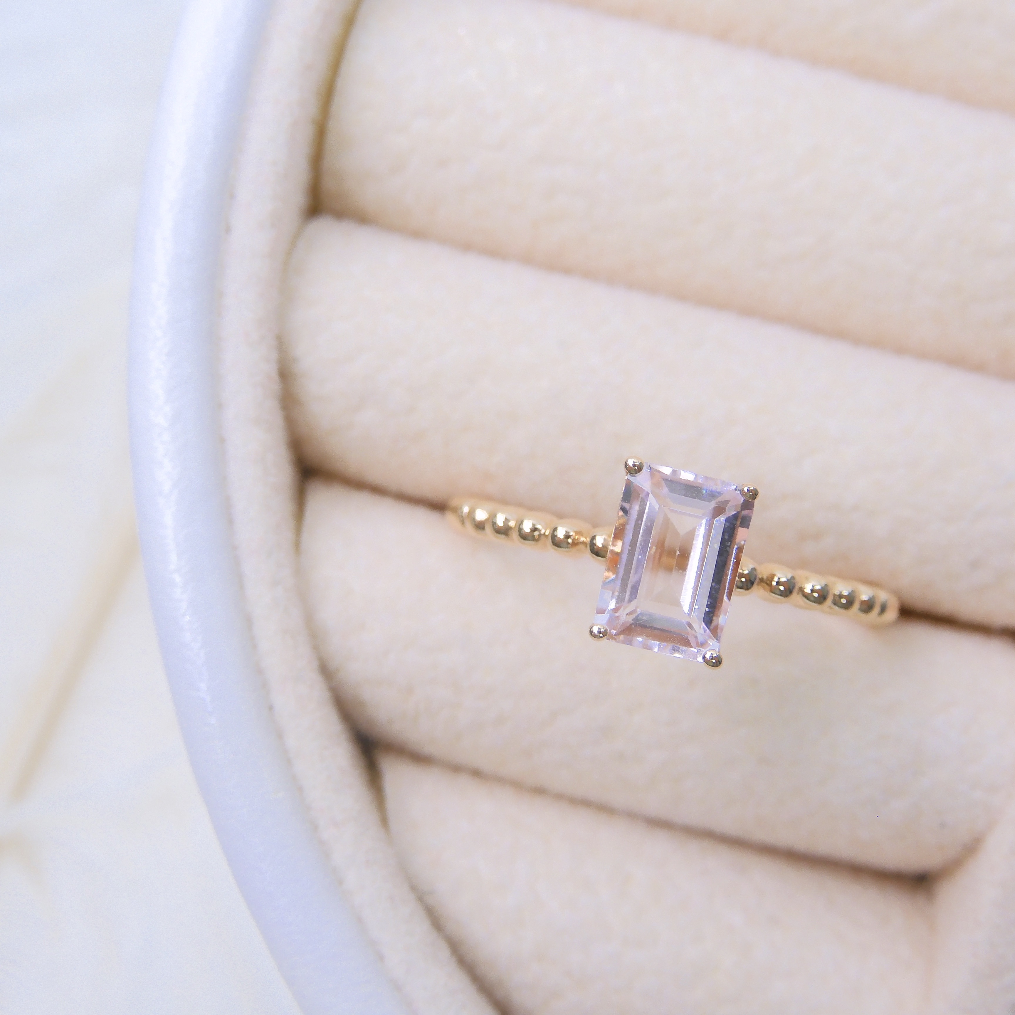 18K金 1ct 摩根石戒指