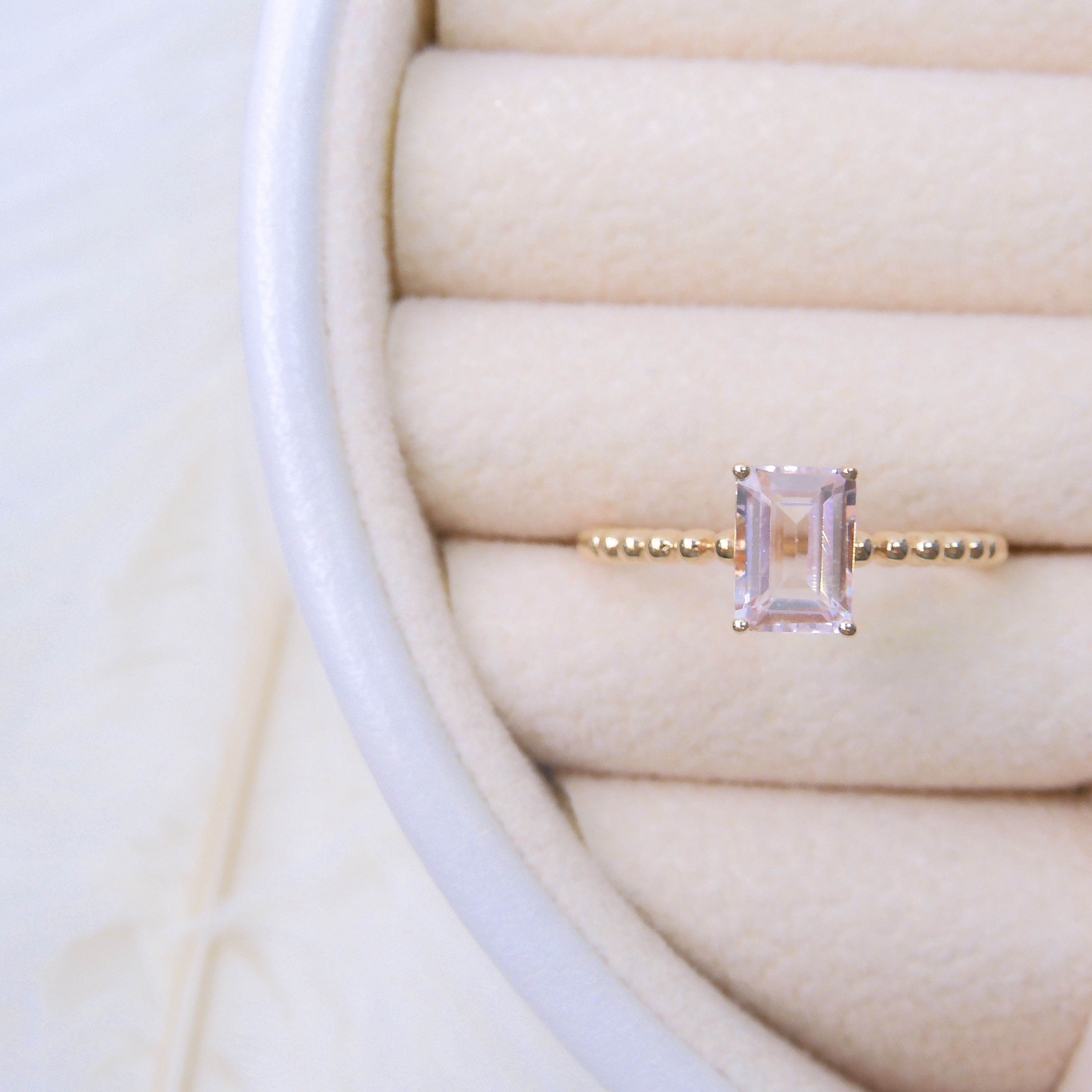 18K金 1ct 摩根石戒指