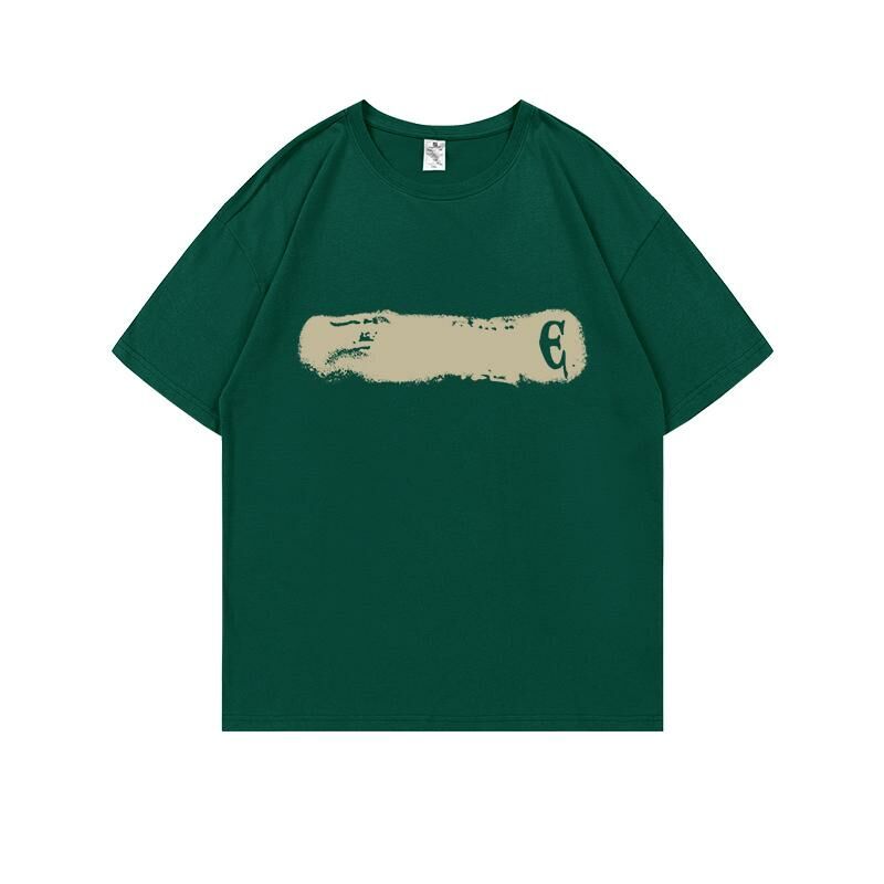 Loose short-sleeved T-shirt (S-4XL dark green) [Please contact customer service to confirm the shipping size after placing an order] 