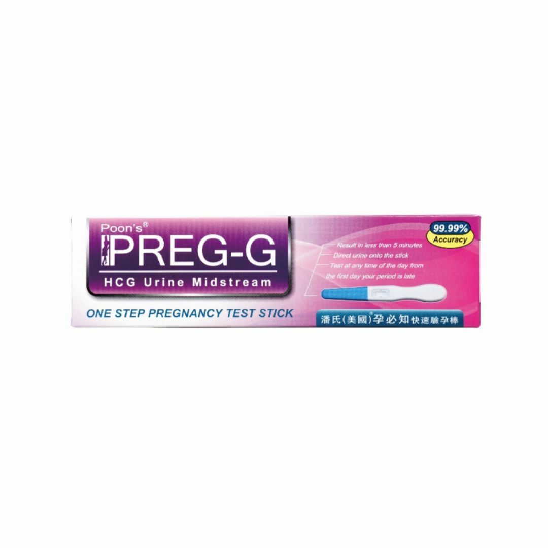 潘氏(美國)「孕必知」快速驗孕棒1支庄 / Poon's Preg-G HCG Urine Midstream 1stick