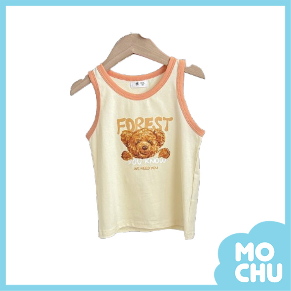 大頭泰迪熊無袖背心