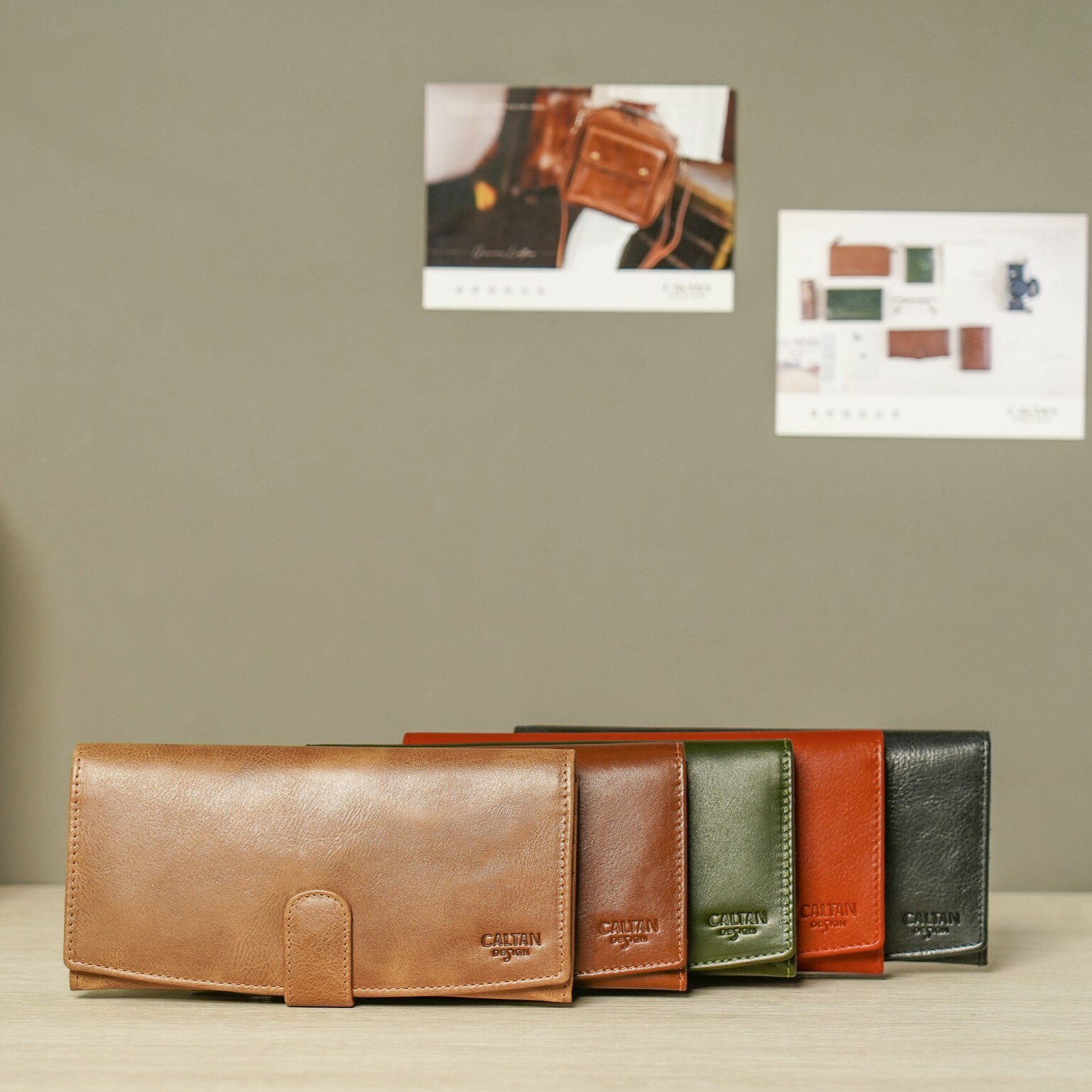 【招財母錢包💰】時尚流線設計真皮長夾-五色(071850)