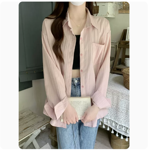 Casual Jacket Shirt (Pink Size: S-3XL) (Please contact customer service to confirm the shipping size after placing an order)