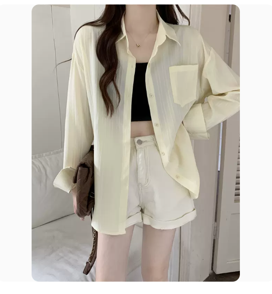Casual jacket shirt (apricot size: S-3XL) (please contact customer service to confirm the shipping size after placing an order)