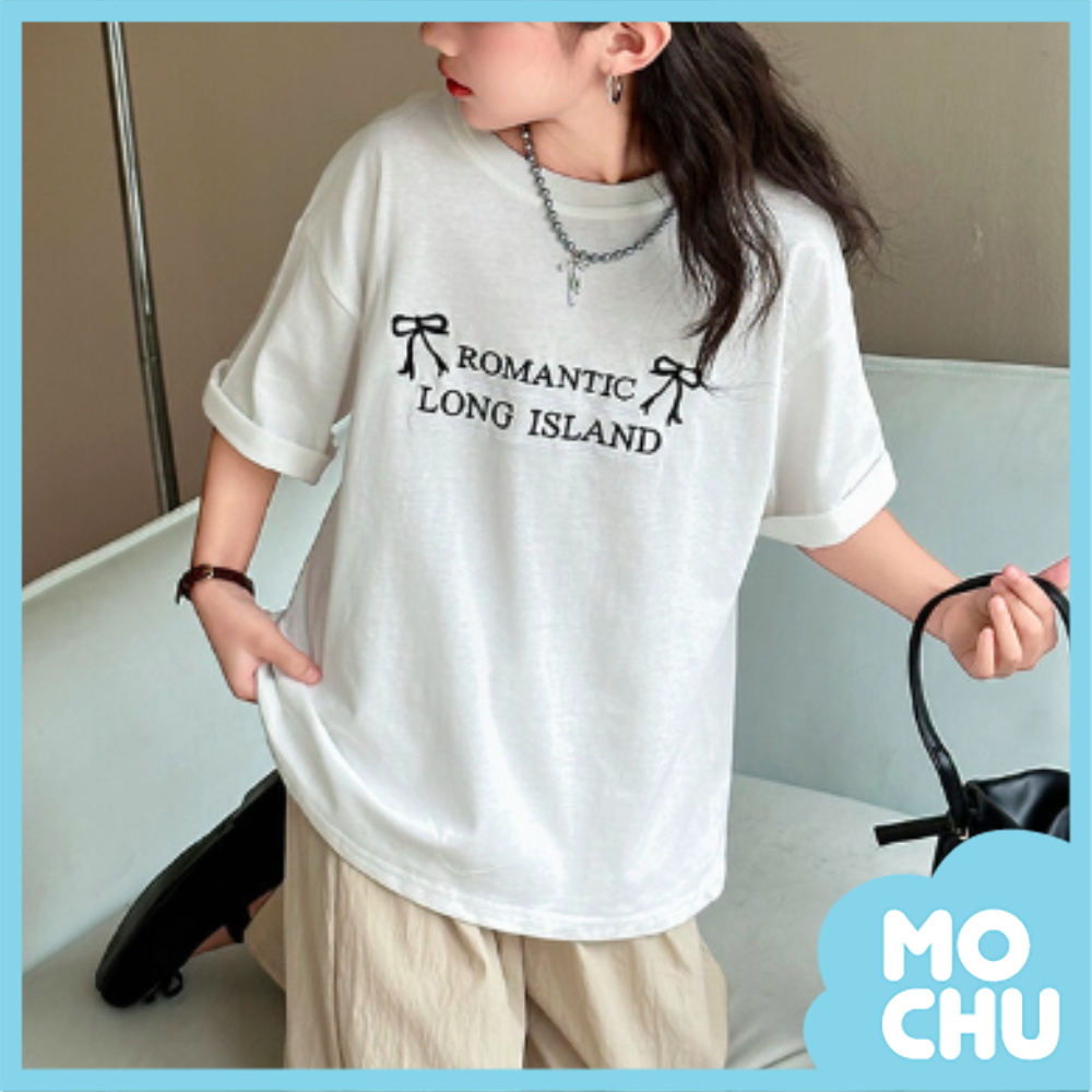 蝴蝶結落肩寬版休閒上衣(三色)