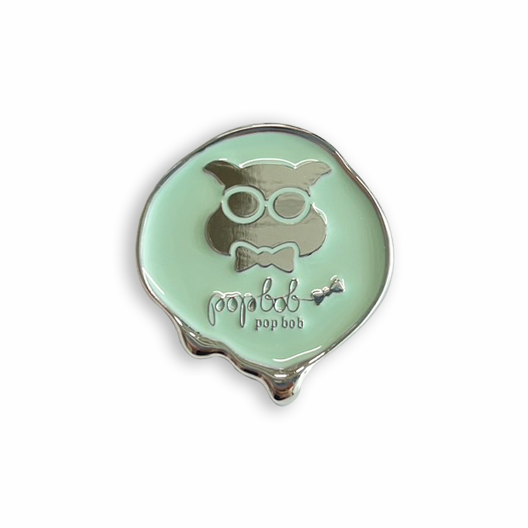 Candies 眼鏡豬胸針(淡綠)
