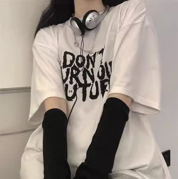 Loose Half Sleeve Base Shirt T-Shirt (416 White) (Size: M-2XL (Contact Customer Service to confirm the shipping size after placing an order))