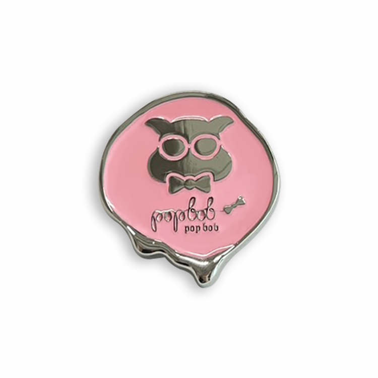 Candies 眼鏡豬胸針(粉)