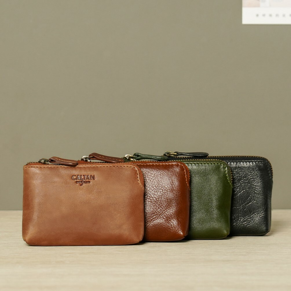 真皮單層零錢包-四色(075076)