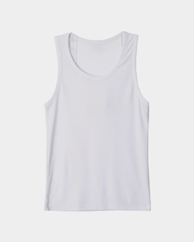 肌肉彈性細羅紋背心