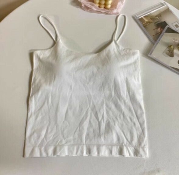 Summer Inner Strap Chest Padded Vest (White) [One Size]