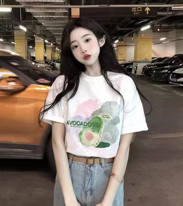 Loose Half Sleeve Base Shirt T-Shirt (434 White) (Size: M-2XL (Contact customer service to confirm shipping size after placing an order))